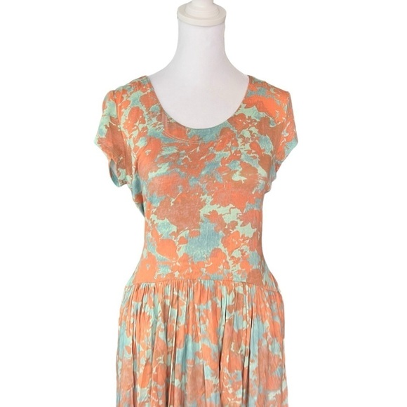 Peruvian Connection - Fit & Flare Orange Blend Dress Sz S - Picture 2 of 6
